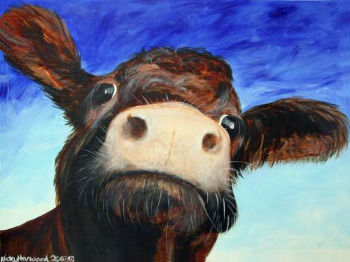 500x375 The Cow Lady Artist - Cow Painting Artist