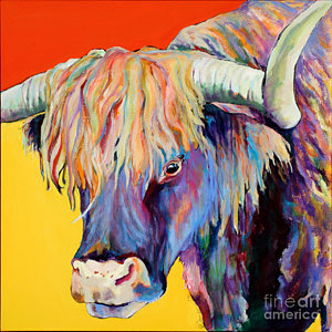 300x300 Abstract Cow Paintings Fine Art America - Cow Painting Artist