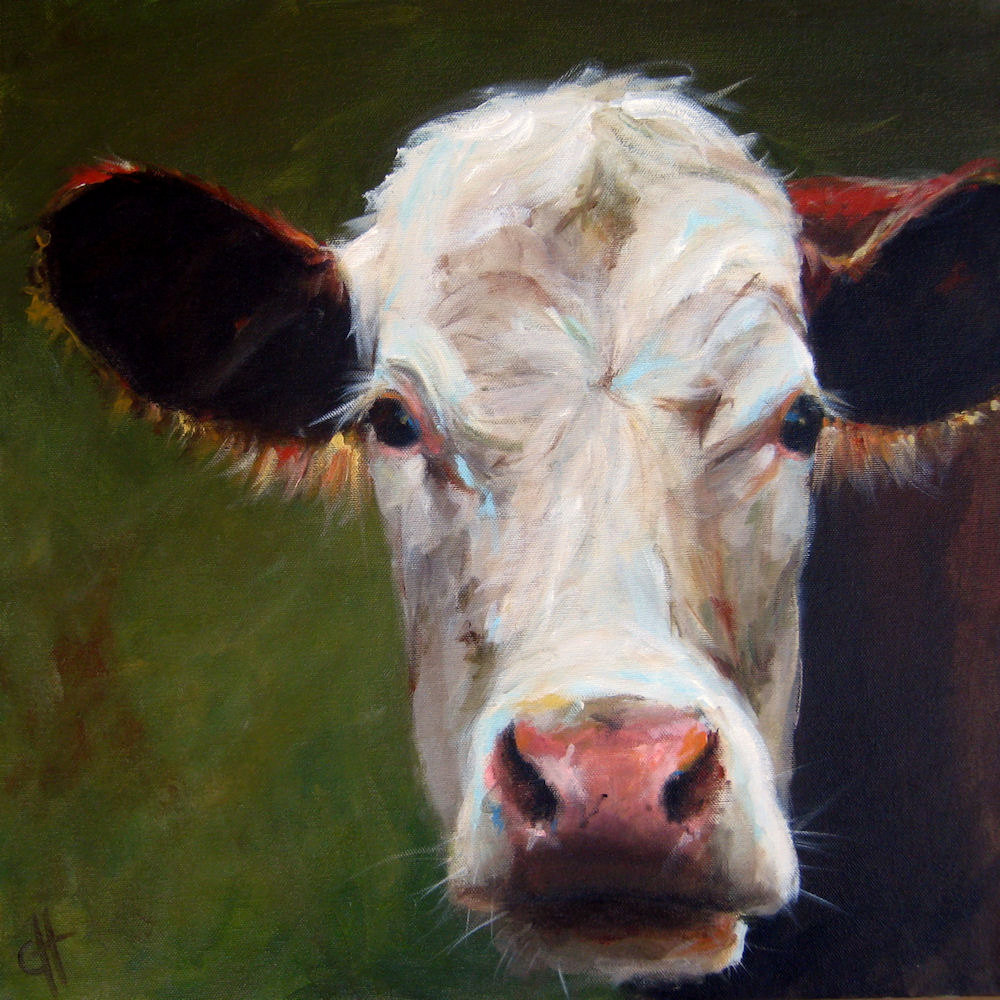 1000x1000 Cow Painting Frances Canvas Giclee Print Of An Original - Cow Painting On Canvas