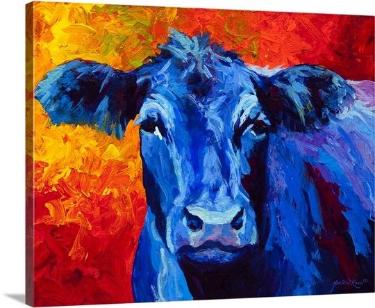 540x443 Laurel Foundry Modern Farmhouse - Cow Painting On Canvas