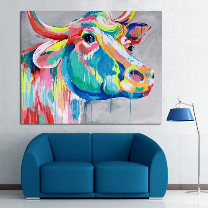 Cow Painting On Canvas at PaintingValley.com | Explore collection of ...