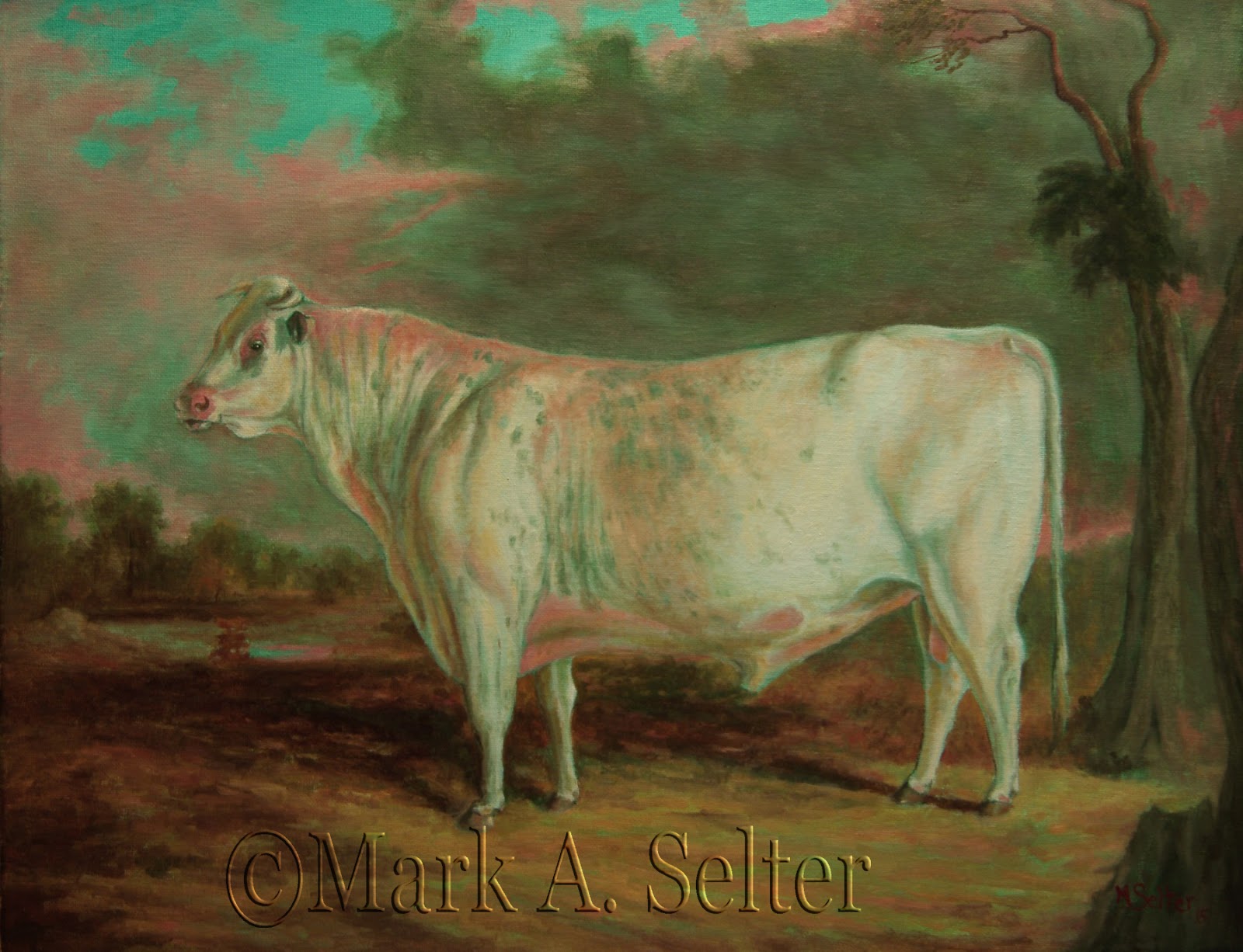 1600x1226 Mark Selter Paintings 2015 2016 Works - Cow Painting On Property Brothers