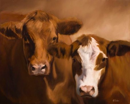 455x363 Cow Painting From The Property Brothers Show I See Why She Loved - Cow Painting On Property Brothers