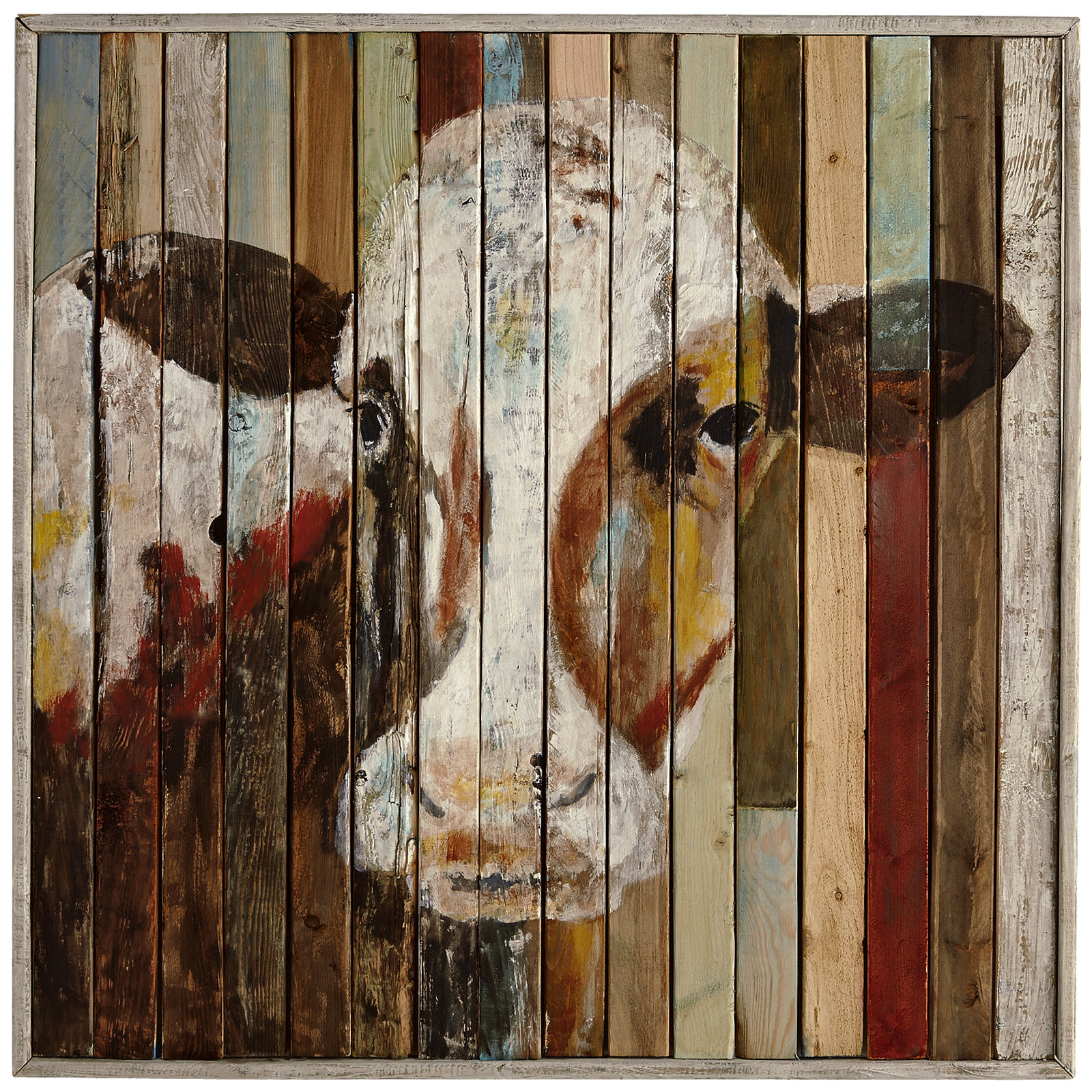1600x1600 Amazon Com Big Cow Canvas Wall Art - Cow Painting On Wood