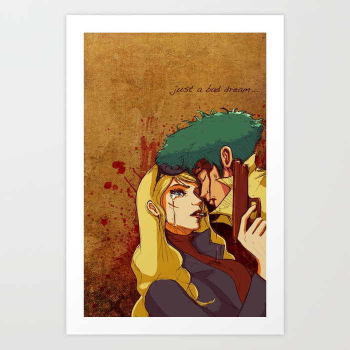 700x700 Cowboy Bebop Art Print By Burcuaycan Society6 - Cowboy Bebop Painting