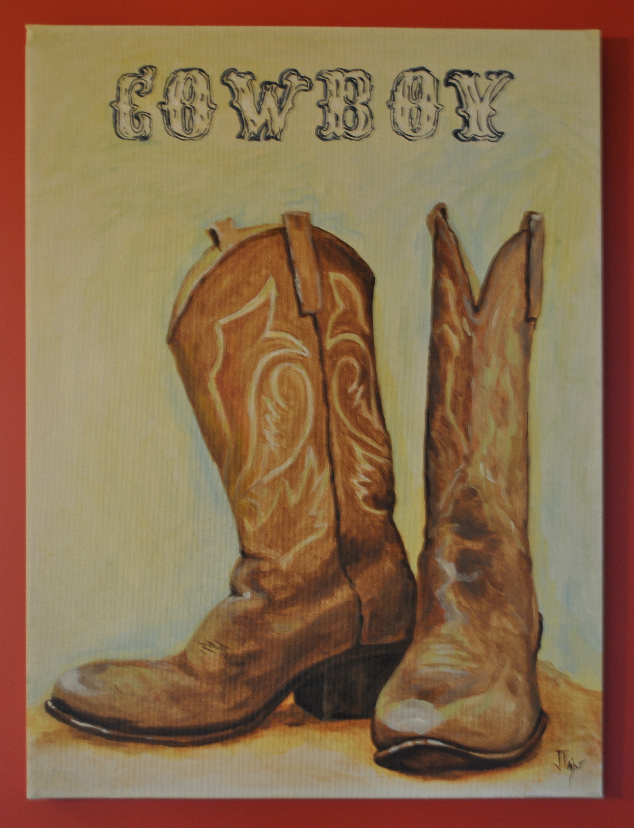 2491x3253 Cowboy Boots - Cowboy Boots Painting