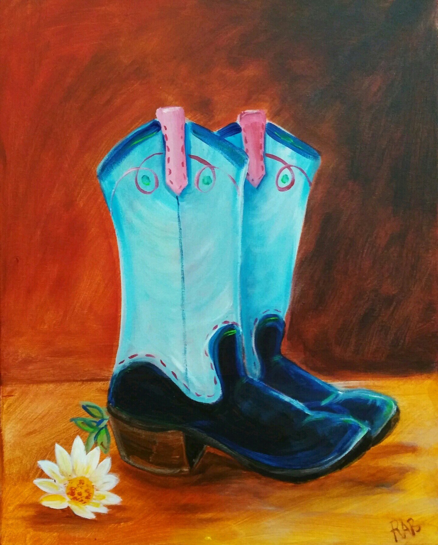 Cowboy Boots Painting at PaintingValley.com | Explore collection of ...
