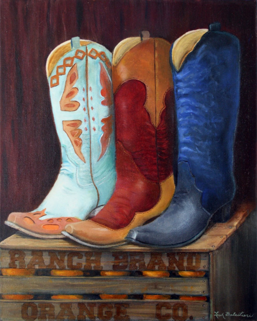 500x625 Still Lifes - Cowboy Boots Painting