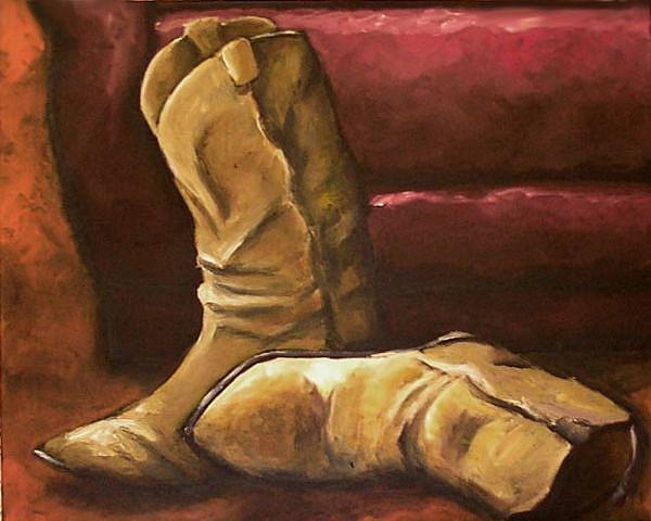 600x480 Cowboy Boots - Cowboy Boots Painting