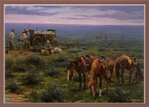 500x361 Art Jr 00002 Western Cowboys - Cowboy Campfire Painting