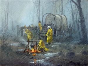 300x225 Yarnell Studio. Cowboy Campfire - Cowboy Campfire Painting
