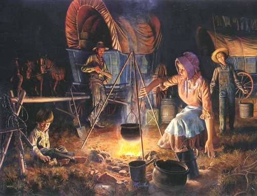 500x382 Cb 3 25 Jpg.jpg Art Mountain Man - Cowboy Campfire Painting
