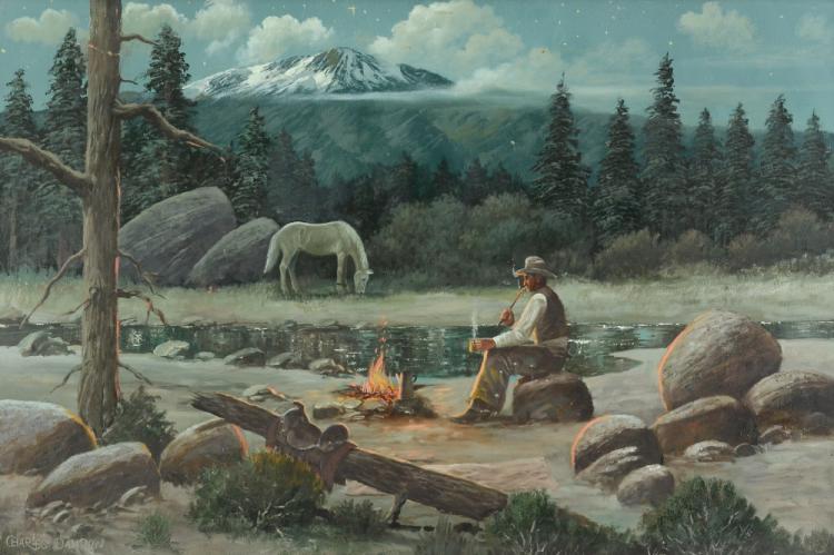 750x499 Charles Damrow Cowboy Campfire Painting - Cowboy Campfire Painting