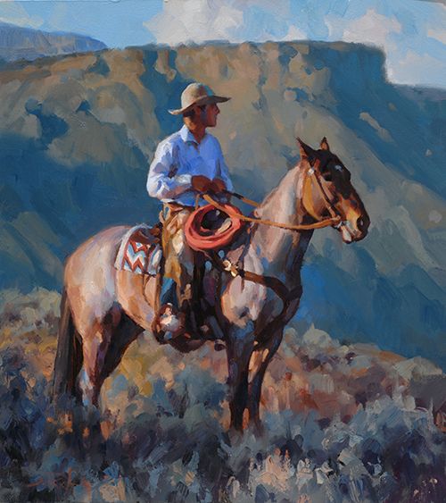 500x563 20 Best Erase Una Vez En El Oeste Images On Horse - Cowboy On Horse Painting