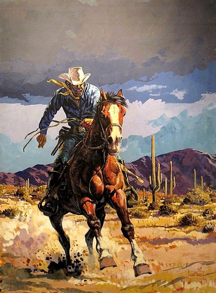 706x960 Cowboy Painting By Jean Giraud A.k.a. Moebius. Cowboys - Cowboy Painting