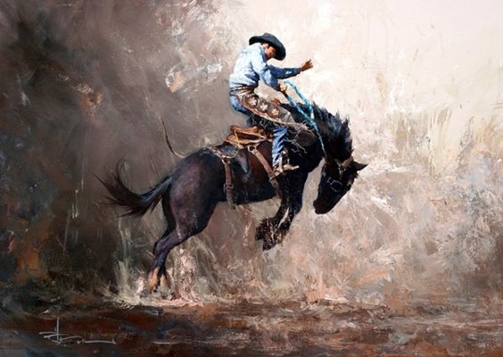 564x400 Wonderful And Winning Western And Cowboy Paintings - Cowboy Painting