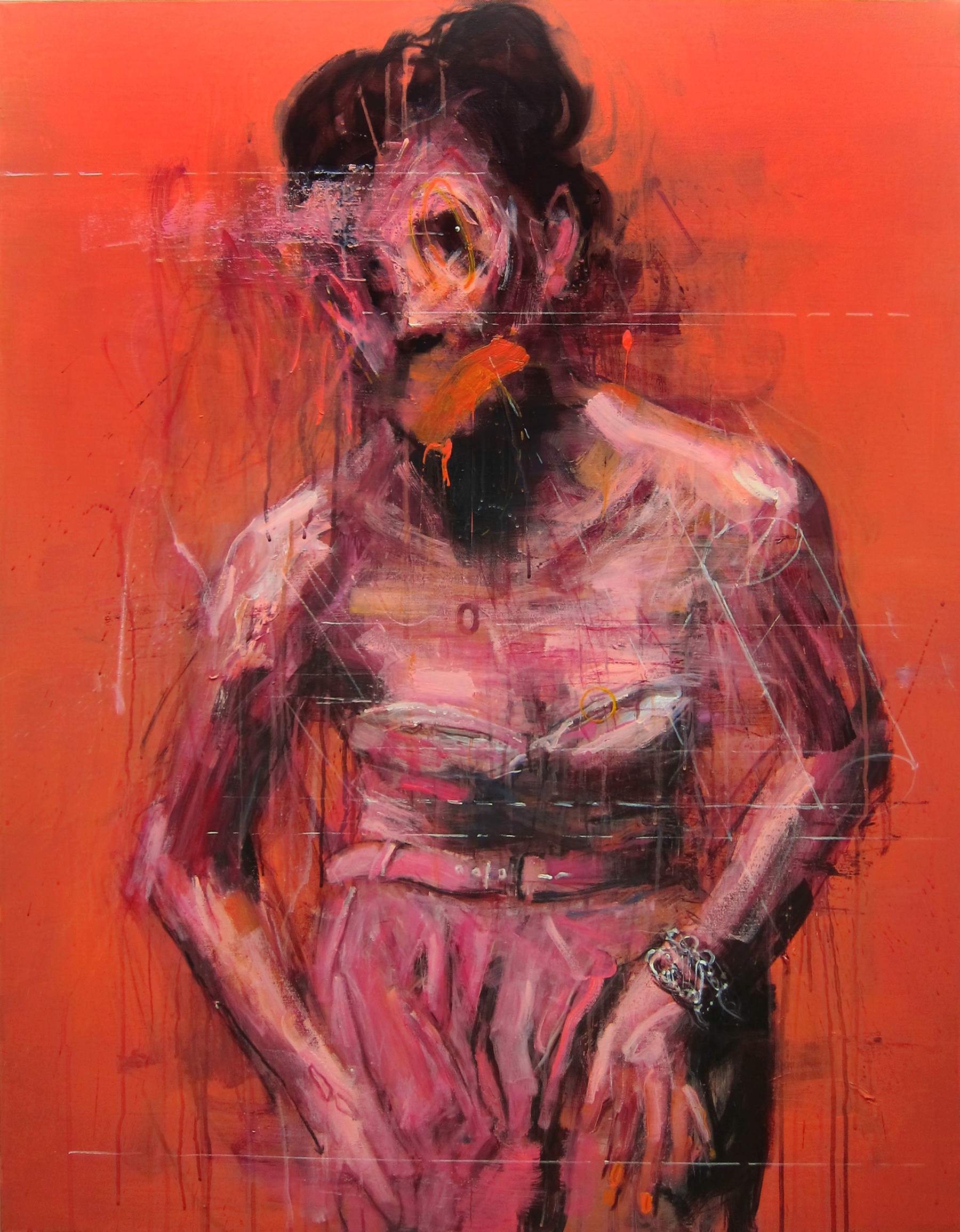 1800x2310 Grotesque Portrait Paintings Scene360 - Cowboy Painting Illusion