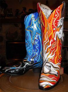 236x319 Custom Painted Rowdy Maui Cowboy Boots Cowboy Boots, Cowboys - Cowgirl Boots Painting