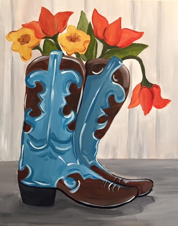 756x960 Girls Gone Wild ~ Private Party {Cowgirl Boots} Tickets In Swanton - Cowgirl Boots Painting