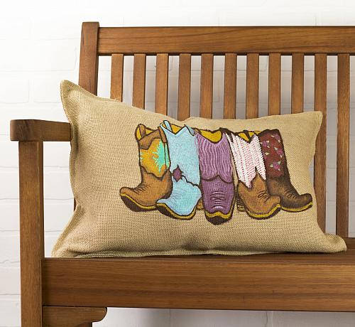 500x460 Painted Cowgirl Boots Pillowcase - Cowgirl Boots Painting