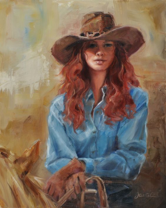 564x707 Pin By Frances Leimer On Old Western Days Art Oil - Cowgirl Painting