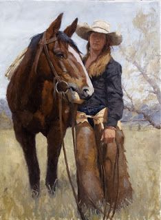 234x320 Ron Spears Art Cowgirl Painting Cowboys And Western Tim Cox Art - Cowgirl Painting