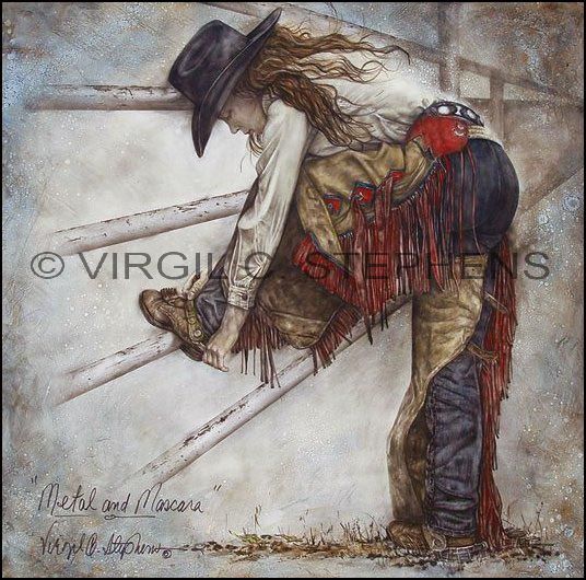 536x530 Cowgirl Paintings, Cowgirl Art,western Paintings, Giclee Prints - Cowgirl Painting