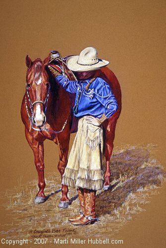 335x500 A Cowgirl's Best Friend - Cowgirl Painting