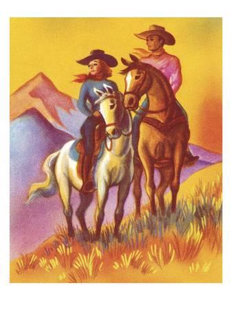 338x450 Beautiful Cowgirls Artwork For Sale, Posters And Prints - Cowgirl Painting