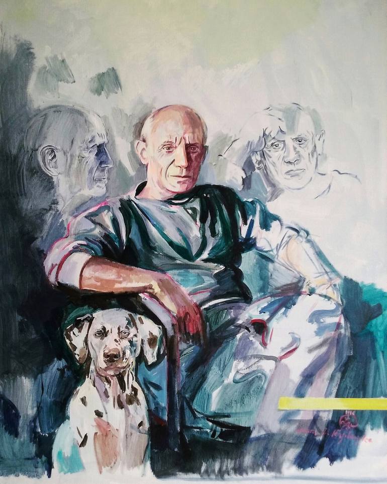 770x962 Saatchi Art Blue Picasso Painting By Laura La Wasilewska - Cpr Painting