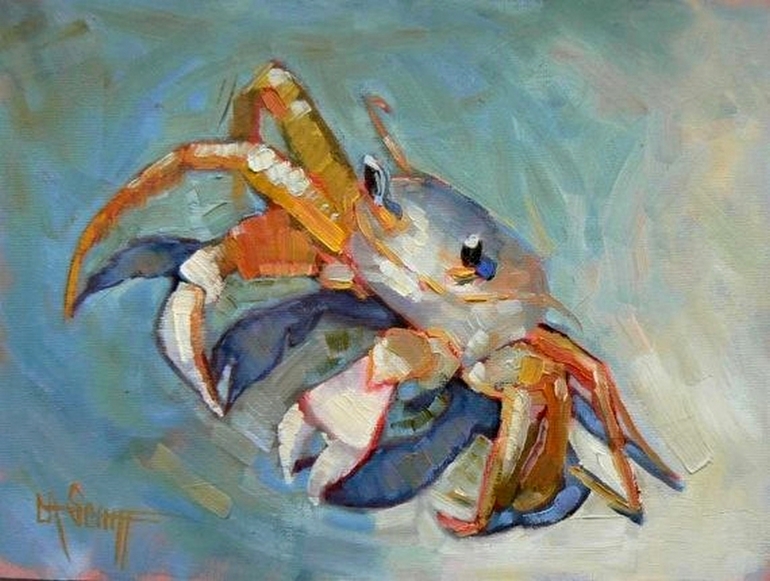 770x581 Daily Painters Of Florida Sand Crab Giclee Print, , Daily - Crab Painting