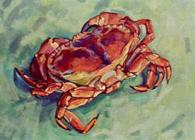 400x287 Green Crab - Crab Painting
