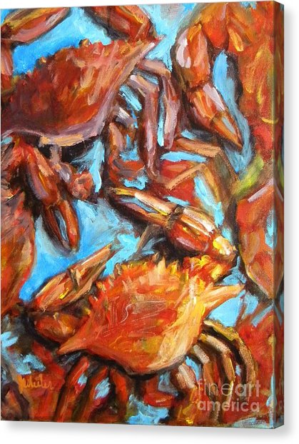 419x622 Crab Pile Painting By Joann Wheeler - Crab Painting Canvas
