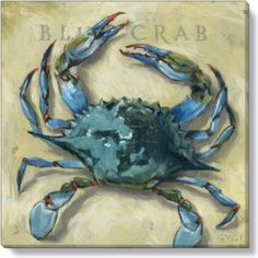 236x236 Maryland Crab Painting. Done On 16x20 Canvas With Acrylic Paint - Crab Painting Canvas