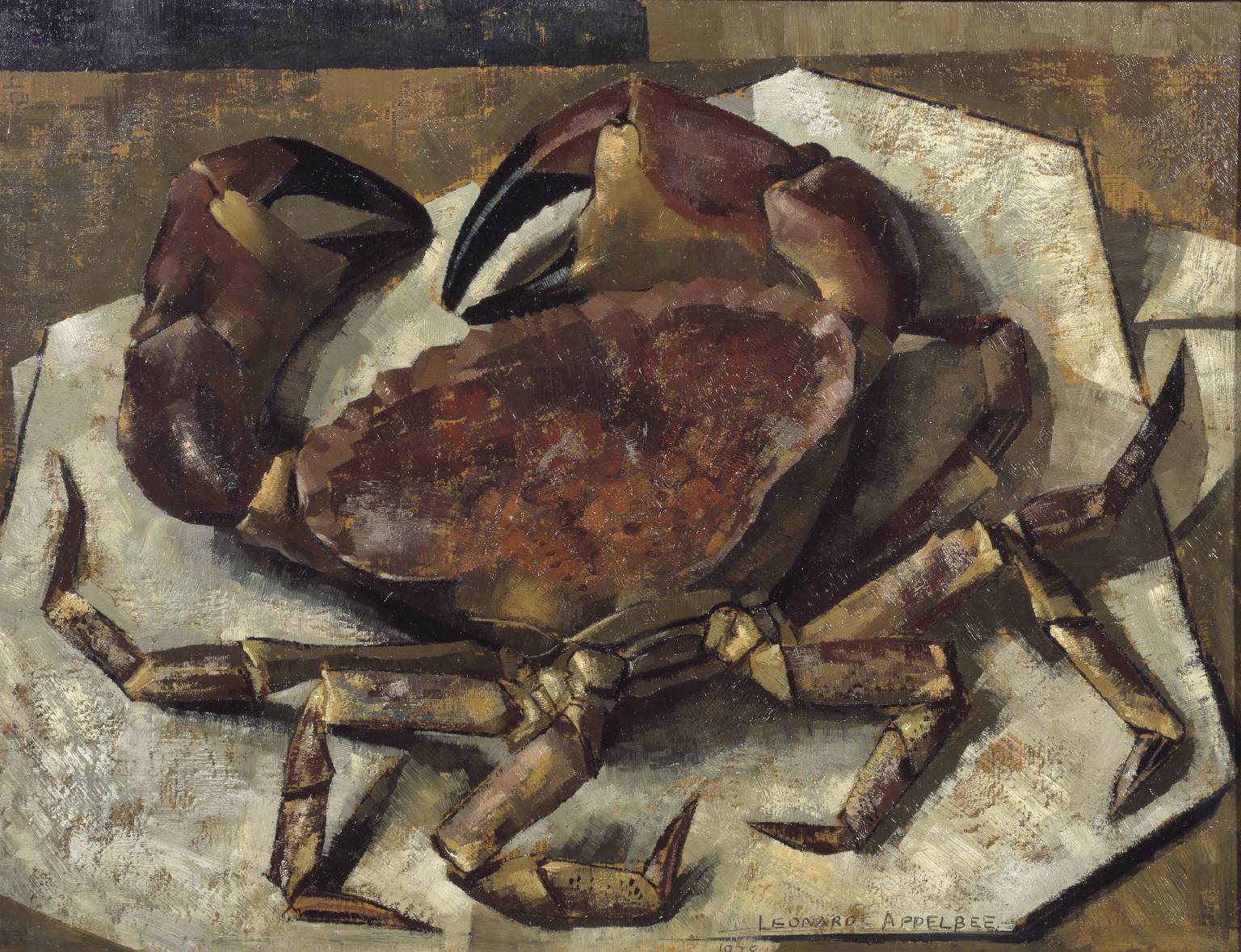 1536x1179 The King Crab', Leonard Appelbee, 1938 Tate - Crab Painting Canvas