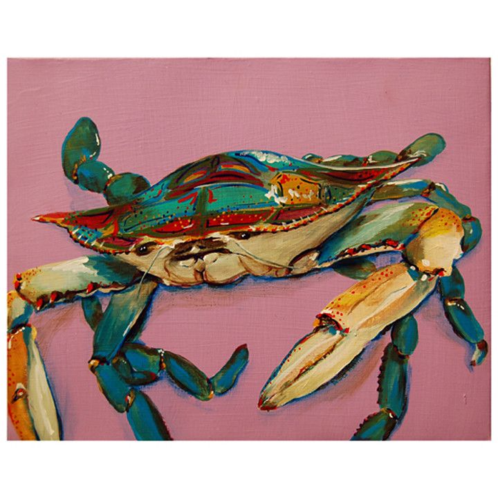 720x720 Toodle Lou Designs Mosaic Crab Acrylic Painting Mosaics - Crab Painting Canvas