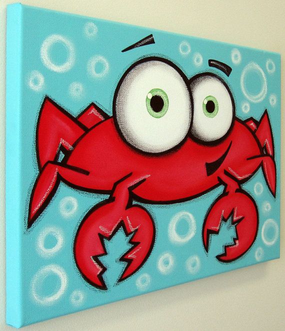 570x662 Crab - Crab Painting Canvas