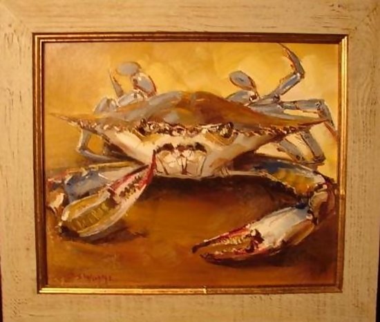 550x466 Contemporary Painting Of A Maryland Crab For Sale - Crab Painting Images