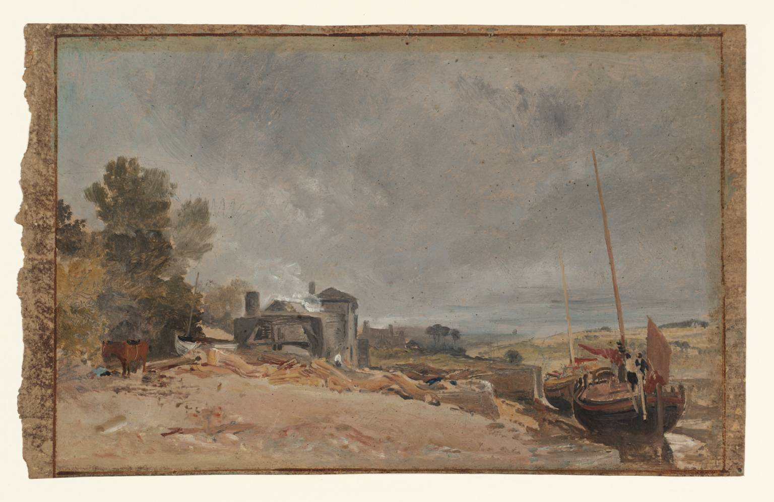 1536x996 On The Plym Estuary Near Crabtree', Joseph Mallord William Turner - Crabtree Painting
