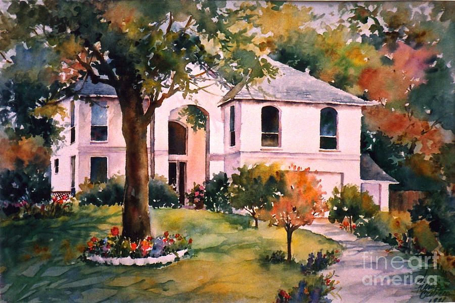 900x600 Texas Contemporary Painting By Sherri Crabtree Art Houses - Crabtree Painting