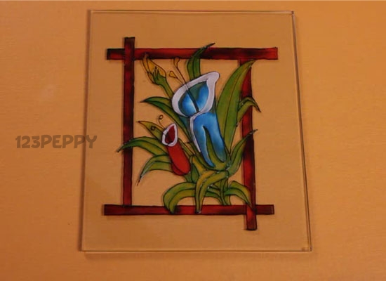 550x400 How To Make A Gorgeous Flower Glass Painting Online - Craft Painting