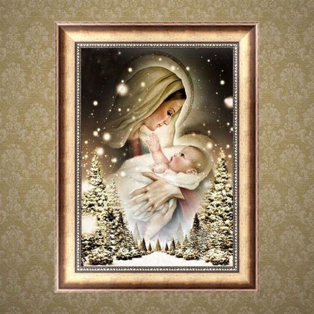 640x640 Woman And Baby 5d Diamond Embroidery Diy Craft Painting Cross - Craft Painting