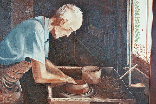 600x402 The Old Craftsman Painting By Lynette Brown - Craftsman Painting