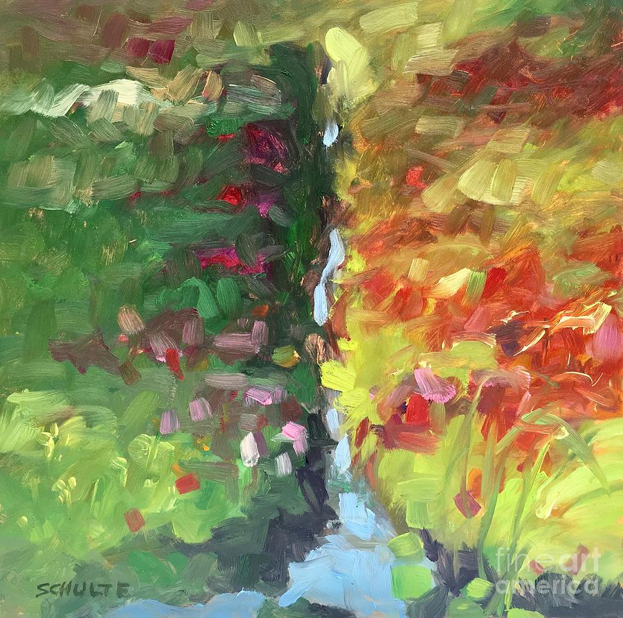 900x892 Cranberry Bog Irrigation Ditch Painting By Lynne Schulte - Cranberry Painting