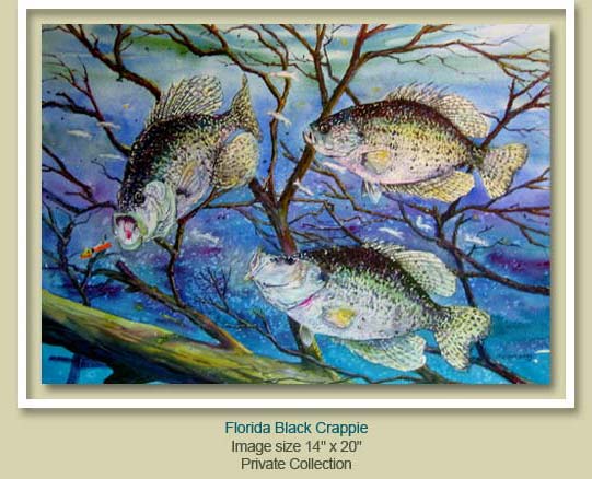 541x438 Stewart Jones Art Commission - Crappie Painting
