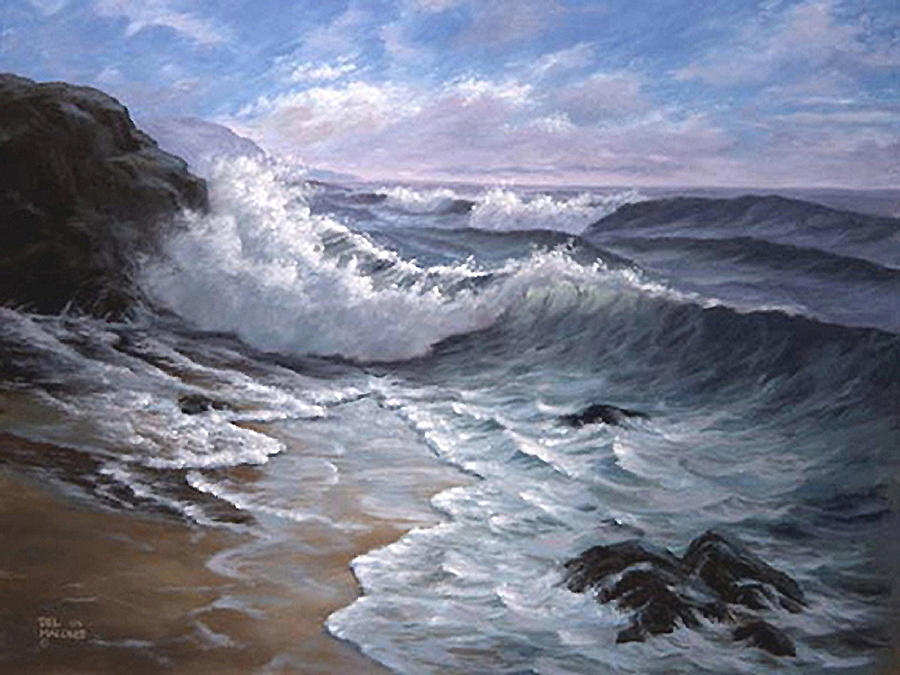 900x675 Crashing Waves Paintings Fine Art America - Crashing Waves Painting
