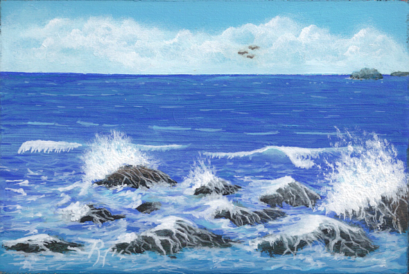 590x396 Crashing Waves Acrylic Painting Contemporary Art Blog - Crashing Waves Painting
