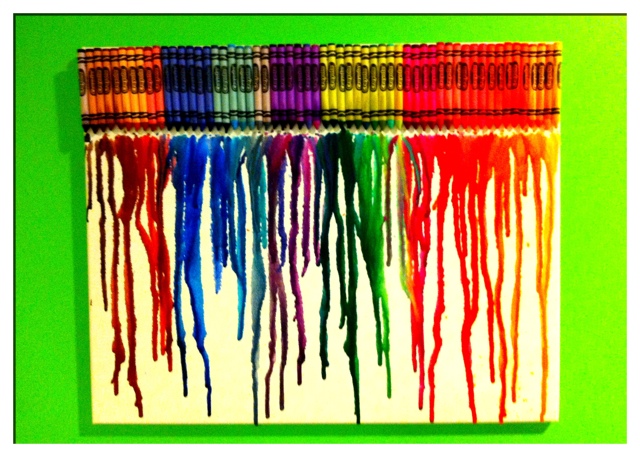 640x457 Thrifty With Triplets Crayola Crayon Painting - Crayola Painting