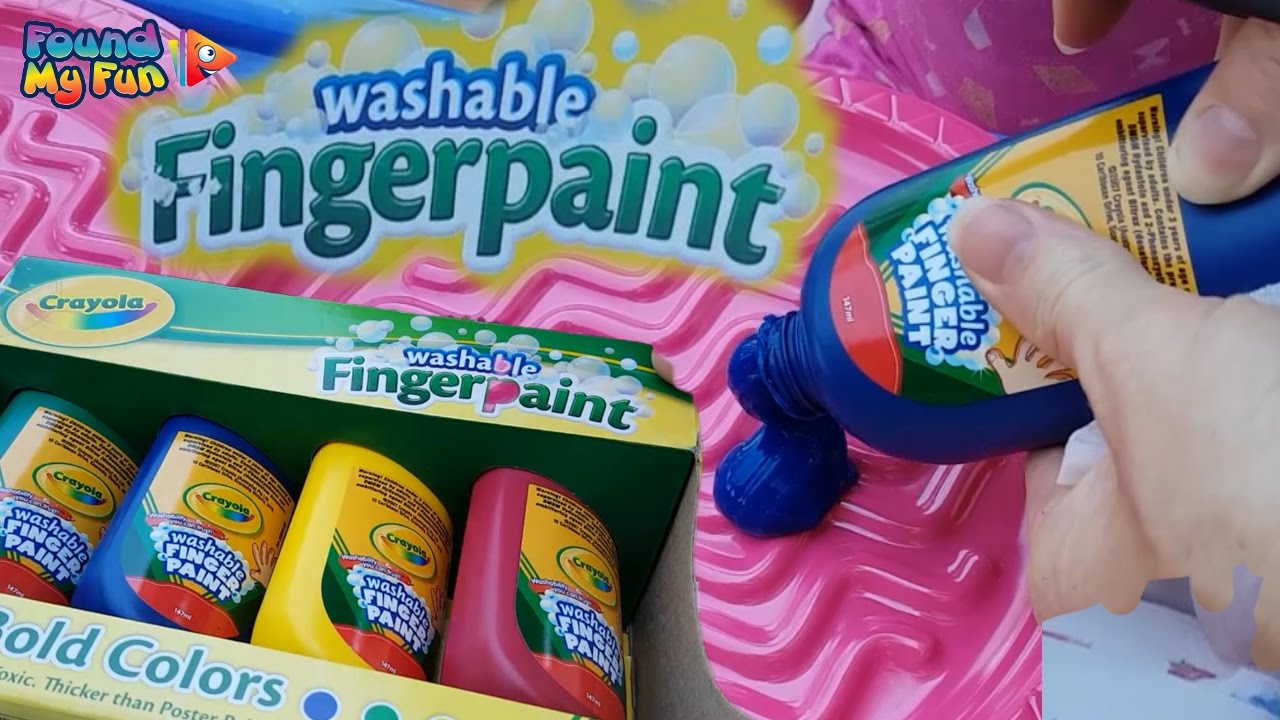 1280x720 Unboxing Crayola Washable Finger Paint - Crayola Painting