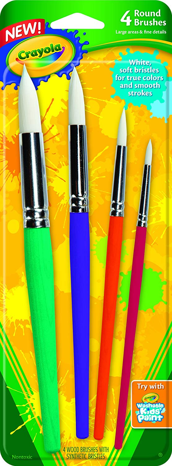 555x1500 Crayola Big Paint Brushes (4 Count Round), Great - Crayola Painting